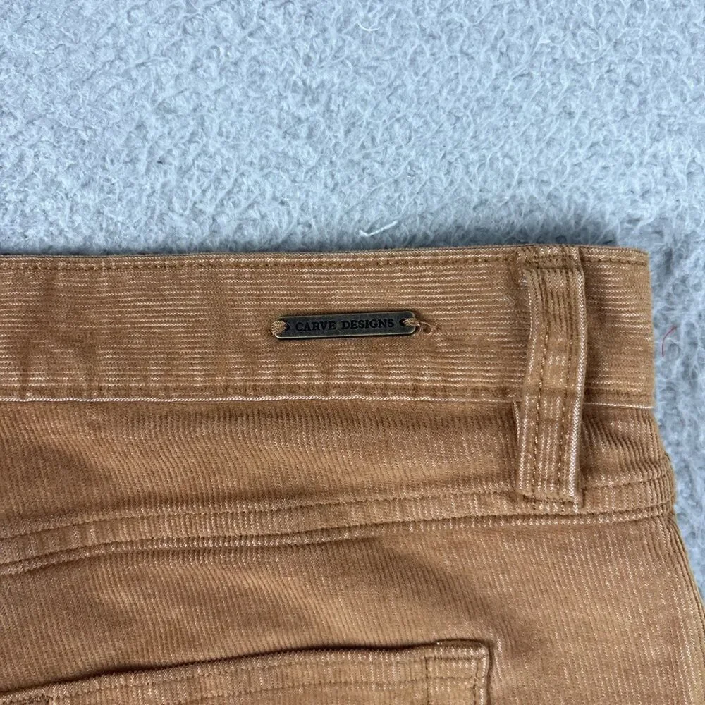 NWT Carve Designs Corduroy Oahu 6” Shorts Saddle Size 02 - Picture 7 of 11